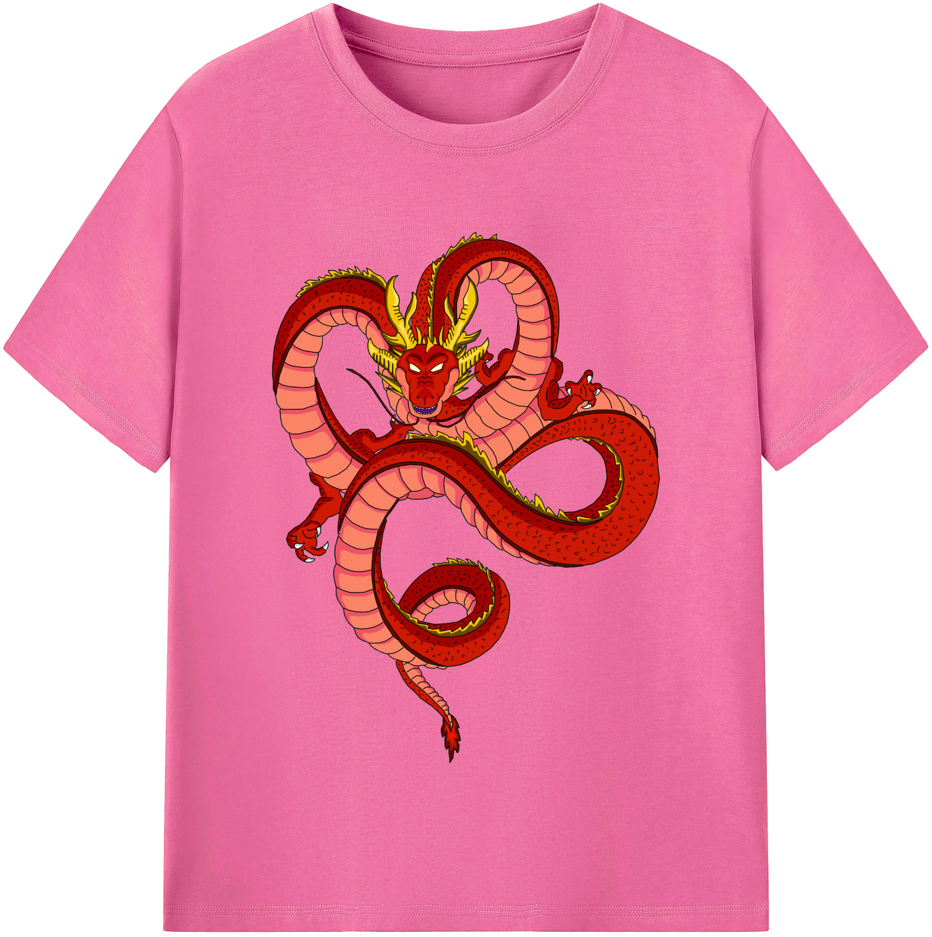 （画像用） ドラゴンボール 神龍 シェンロン DRAGON BALL Shenron レディースカジュアルプリントTシャツ（綿100％）